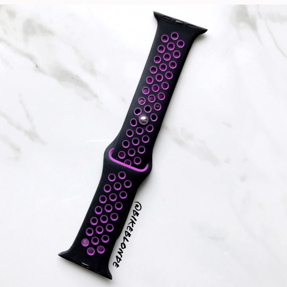 NEW Violet/Black Sport Band For Apple Watch - Picture 3 of 4